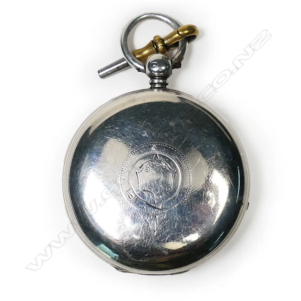 J H Lewisson Auckland 1864 silver pocket watch, Image 1++